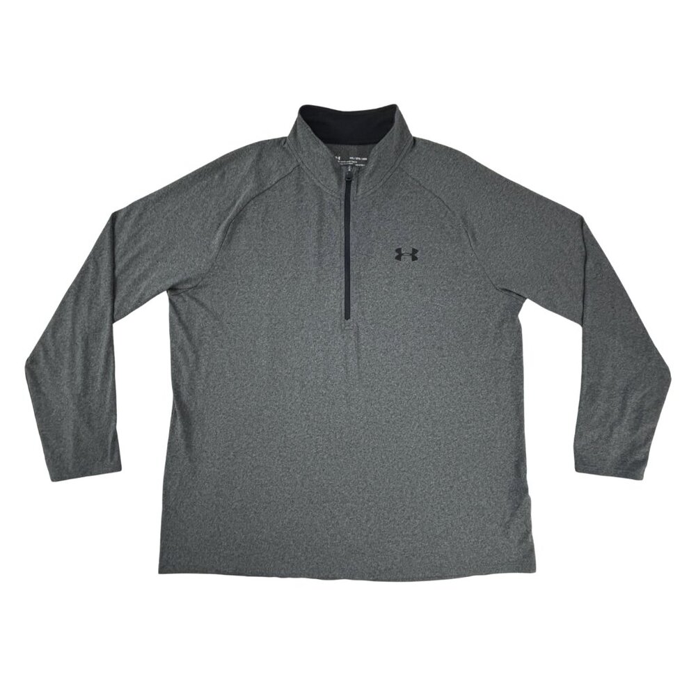 Under Armour Men's UA HeatGear ½ Zip Pullover in Dark Gray Size 2XL